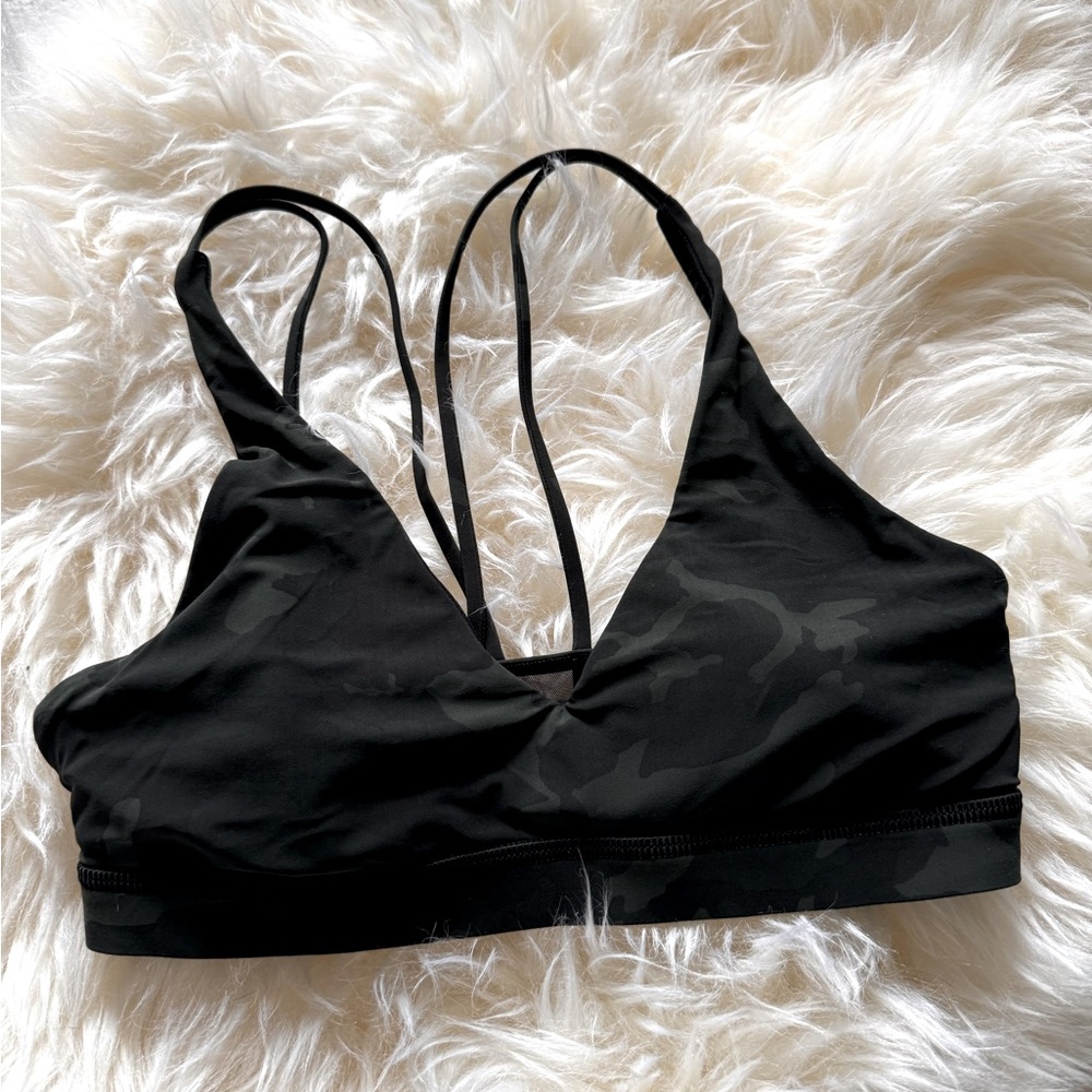 Lululemon camo straps v neck bra. Size 2.